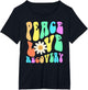 Groovy Peace Love Recovery Celebrate Sober I'm Clean AA NA , Women's Plus, Black, 1X