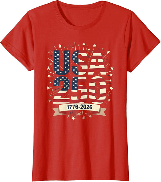 America's Birthday 250 Flag Letters 1776-2026