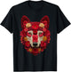 Cute Wolf with Roses Spring Floral Animal Valentine's Day