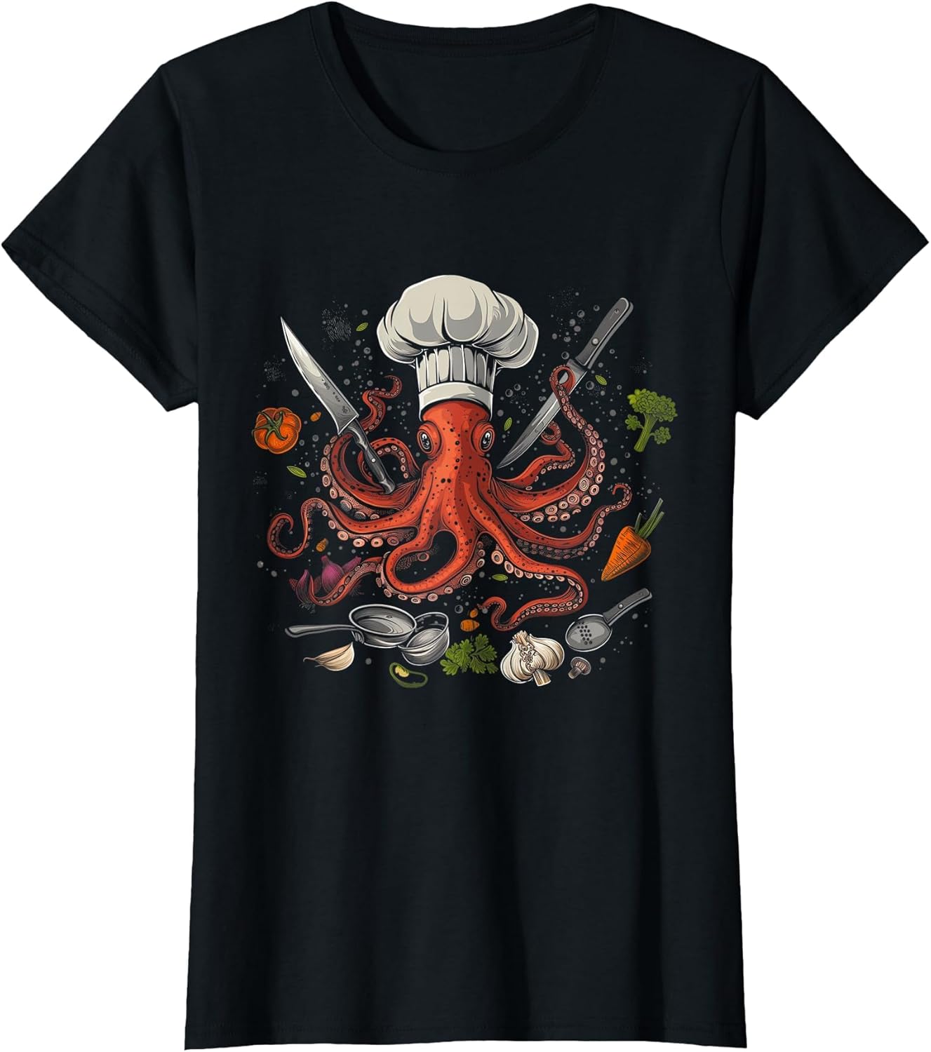 Chef Octopus Octopus Funny Cooking Sous Chef Cook