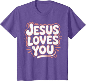 Girls Jesus Loves You Pink Christian Toddler Sister God Mom