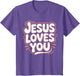 Girls Jesus Loves You Pink Christian Toddler Sister God Mom