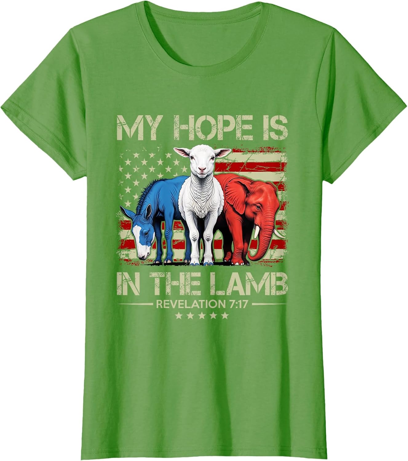 My Hope is in The Lamb Elephant Donkey USA Funny Scripture