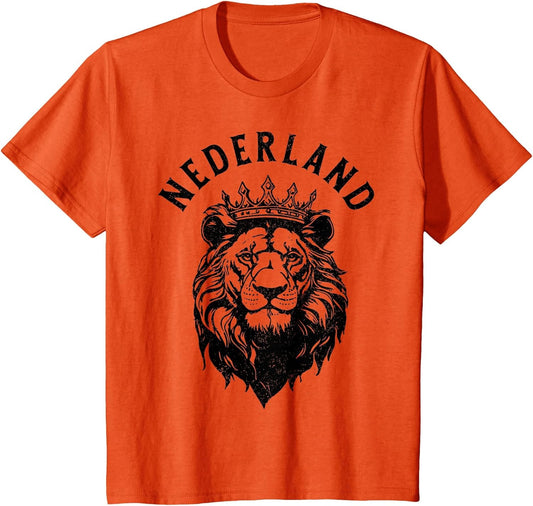 Nederland Netherlands Lion Dutch Holland Vintage Orange