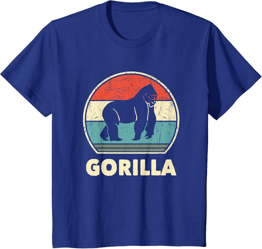 Vintage Gorilla Women Kids Gorillas Lovers Retro