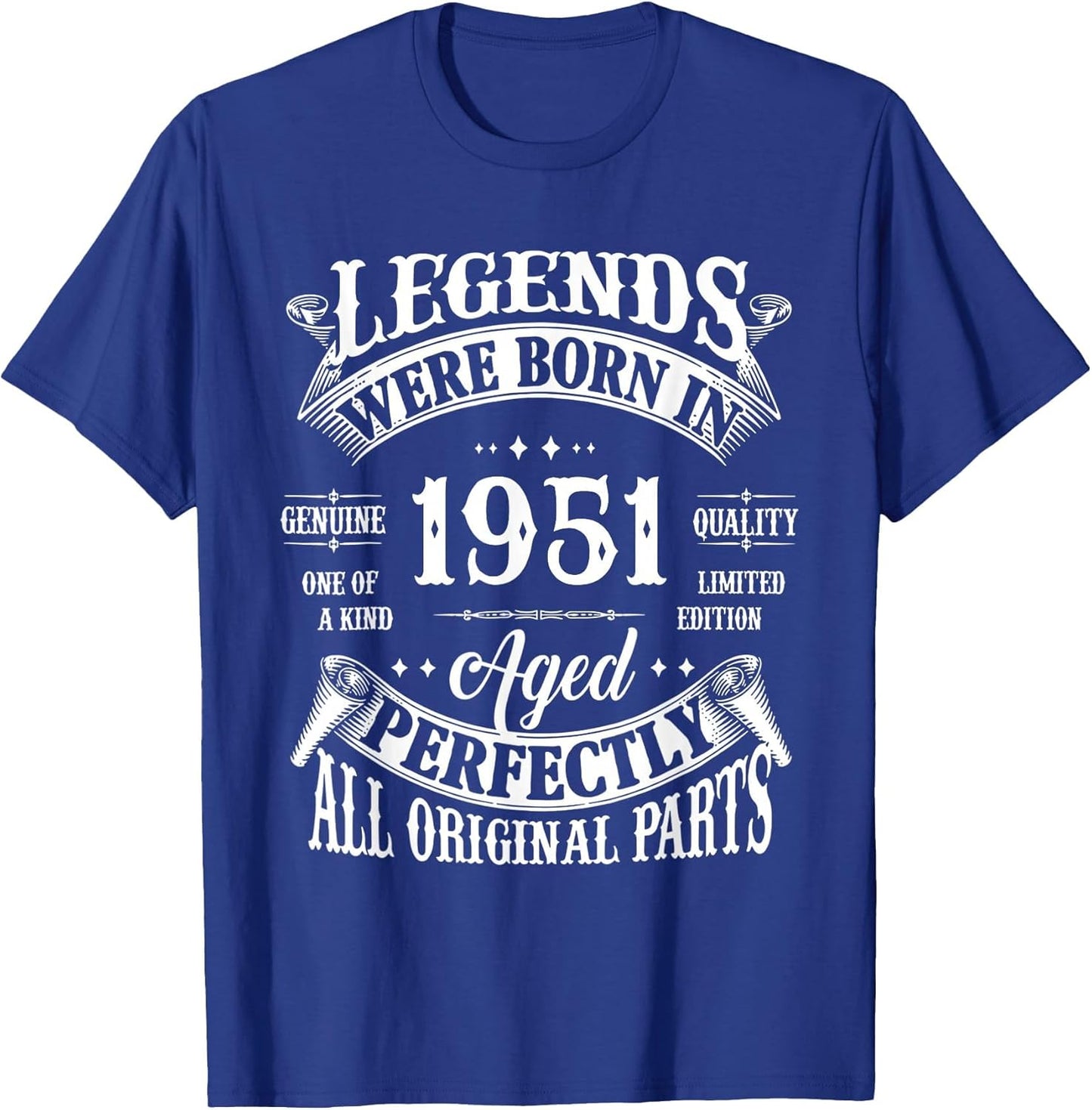 75th Birthday Shirt Vintage Born in 1951 75 Years Old B-Day