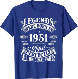 75th Birthday Shirt Vintage Born in 1951 75 Years Old B-Day