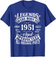 75th Birthday Shirt Vintage Born in 1951 75 Years Old B-Day