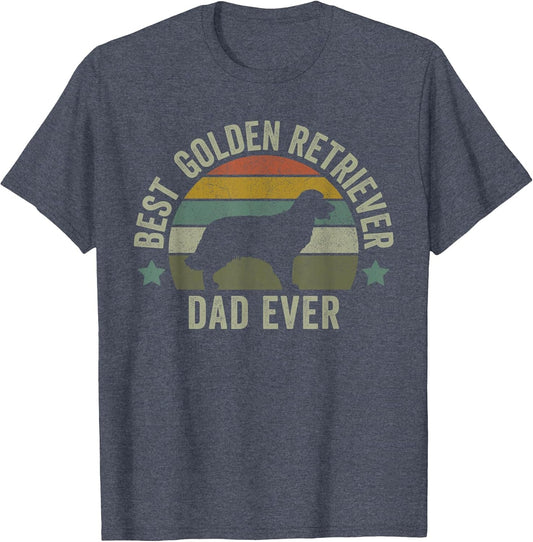Golden Retriever Dad Dog Shirt, Funny Fathers Day Doggy