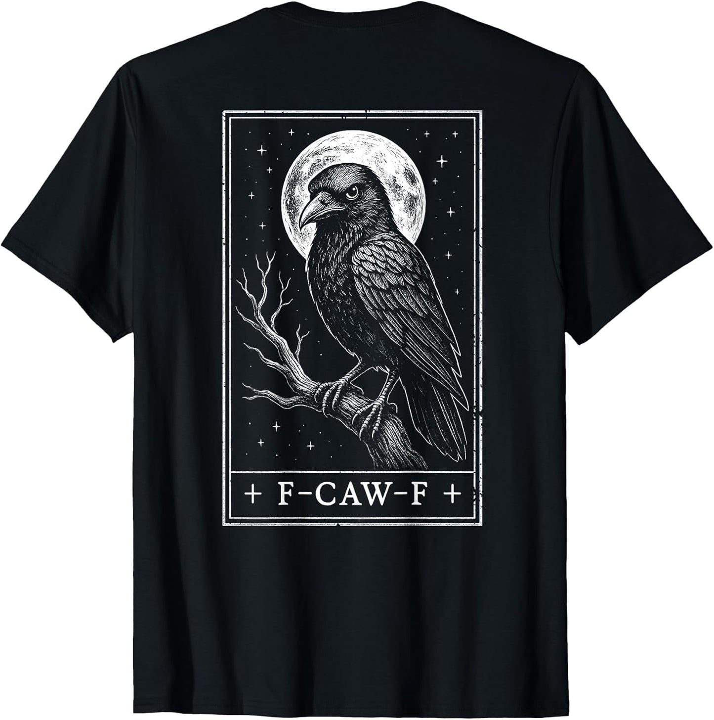 F-CAW-F Crow Tarot Card Funny Halloween Vintage On Back