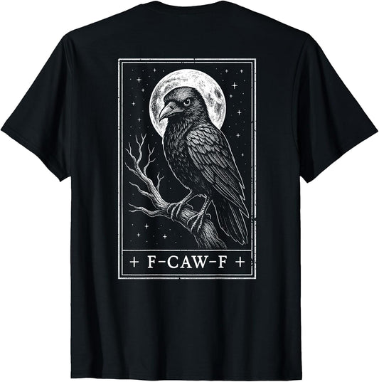 F-CAW-F Crow Tarot Card Funny Halloween Vintage On Back