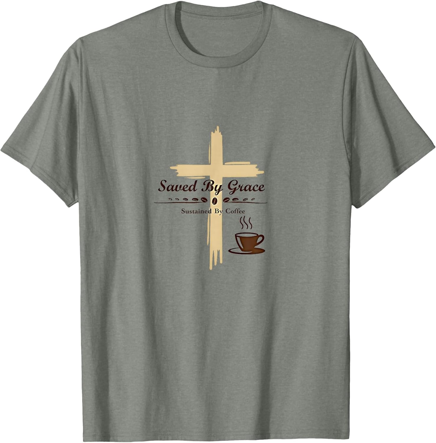 Christian Saved By Grace Sustained By Coffee Faith