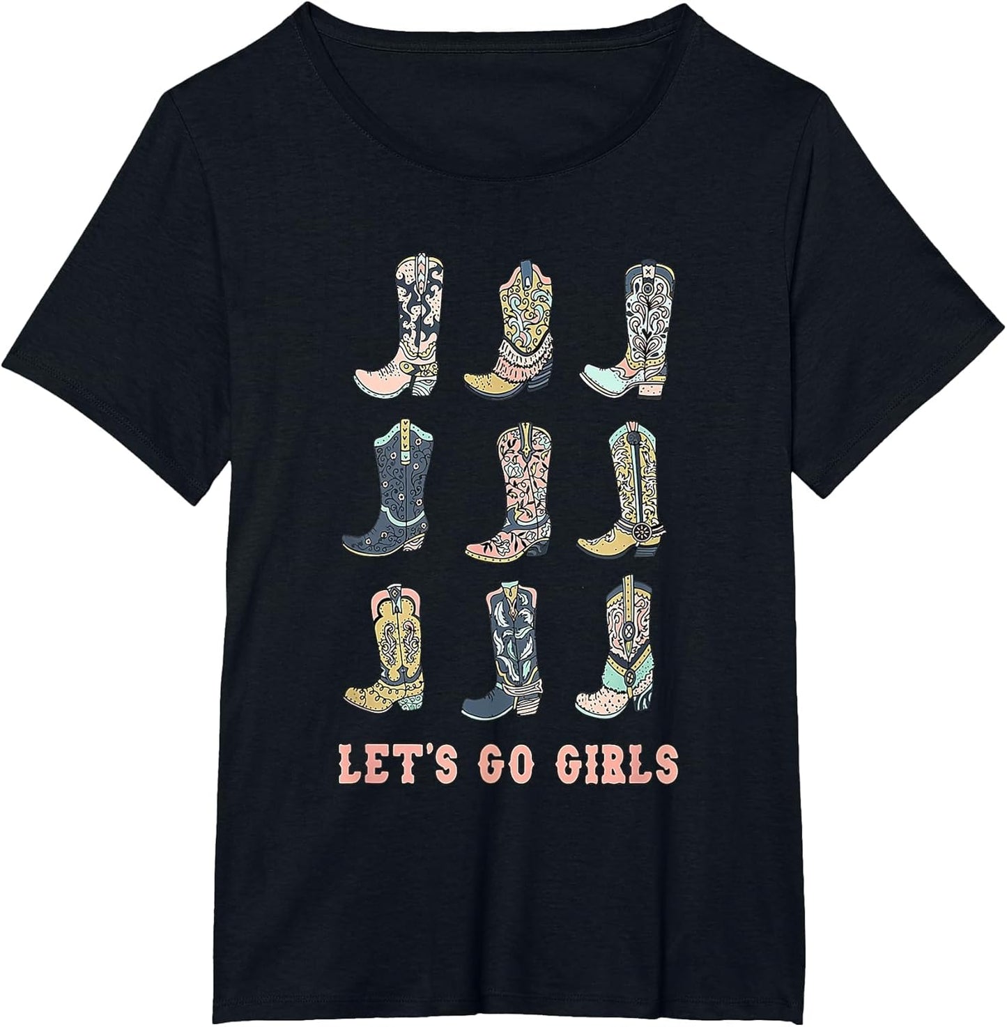 Cowgirl Boot Let's Go Girls Howdy Western Cowgirl