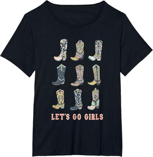 Cowgirl Boot Let's Go Girls Howdy Western Cowgirl