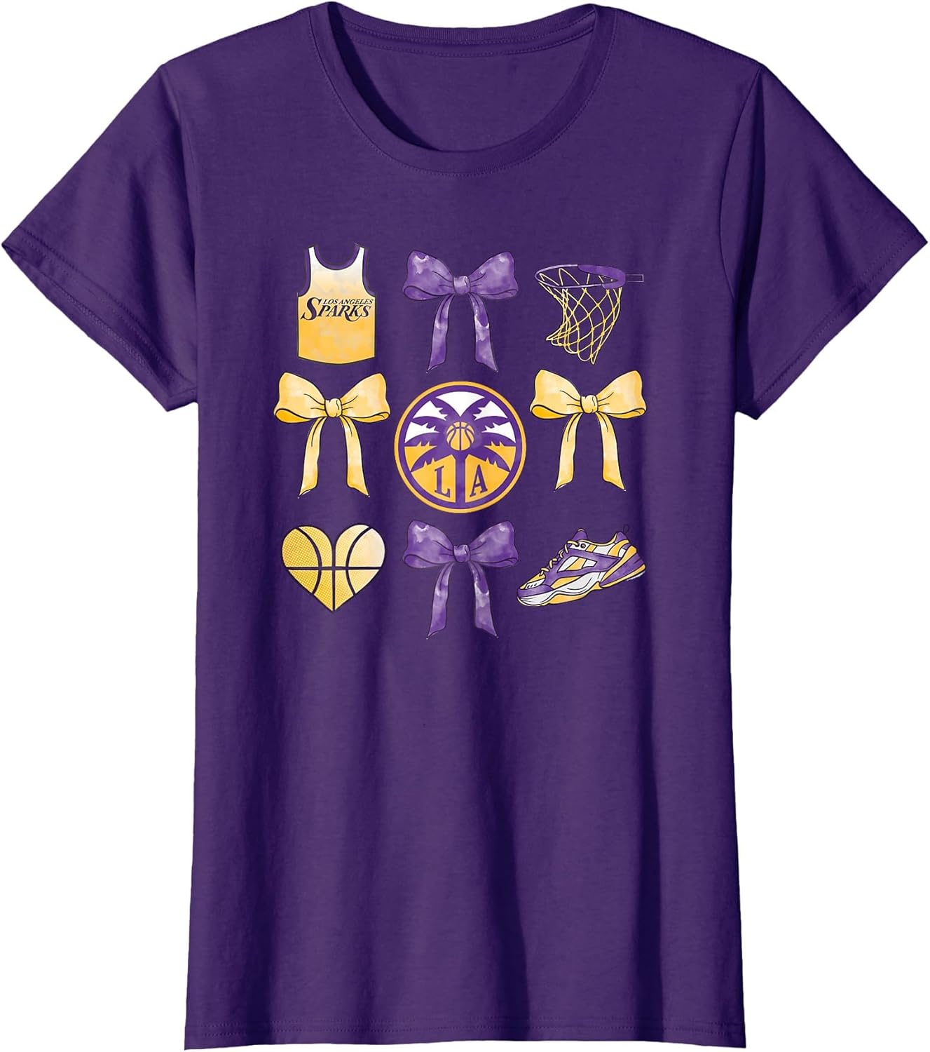 WNBA Los Angeles Sparks Bow Grid
