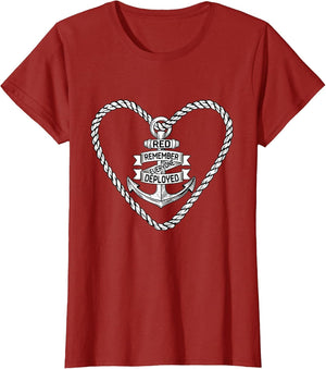 Retro Red Friday Remember Everyone Deployed Vintage Navy