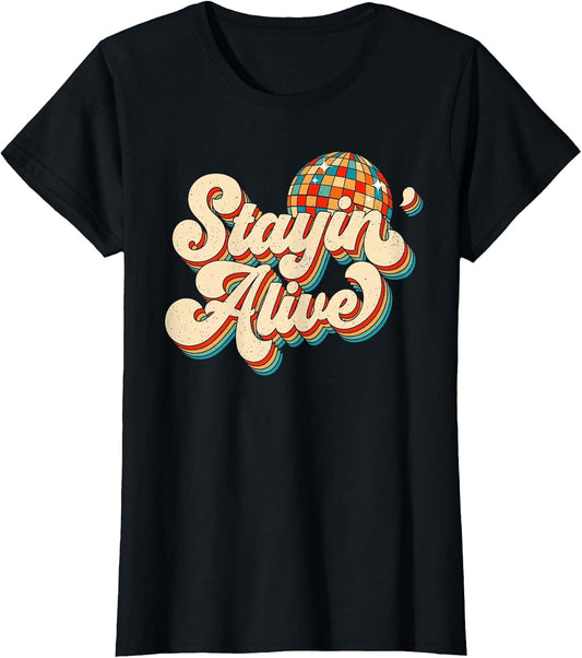 Stayin' Alive Bridesmaid Bride 80s Disco Bachelorette Party