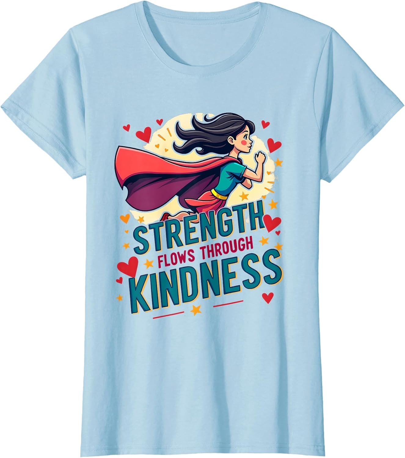 Girl Superhero Strength Flows Through Kindness