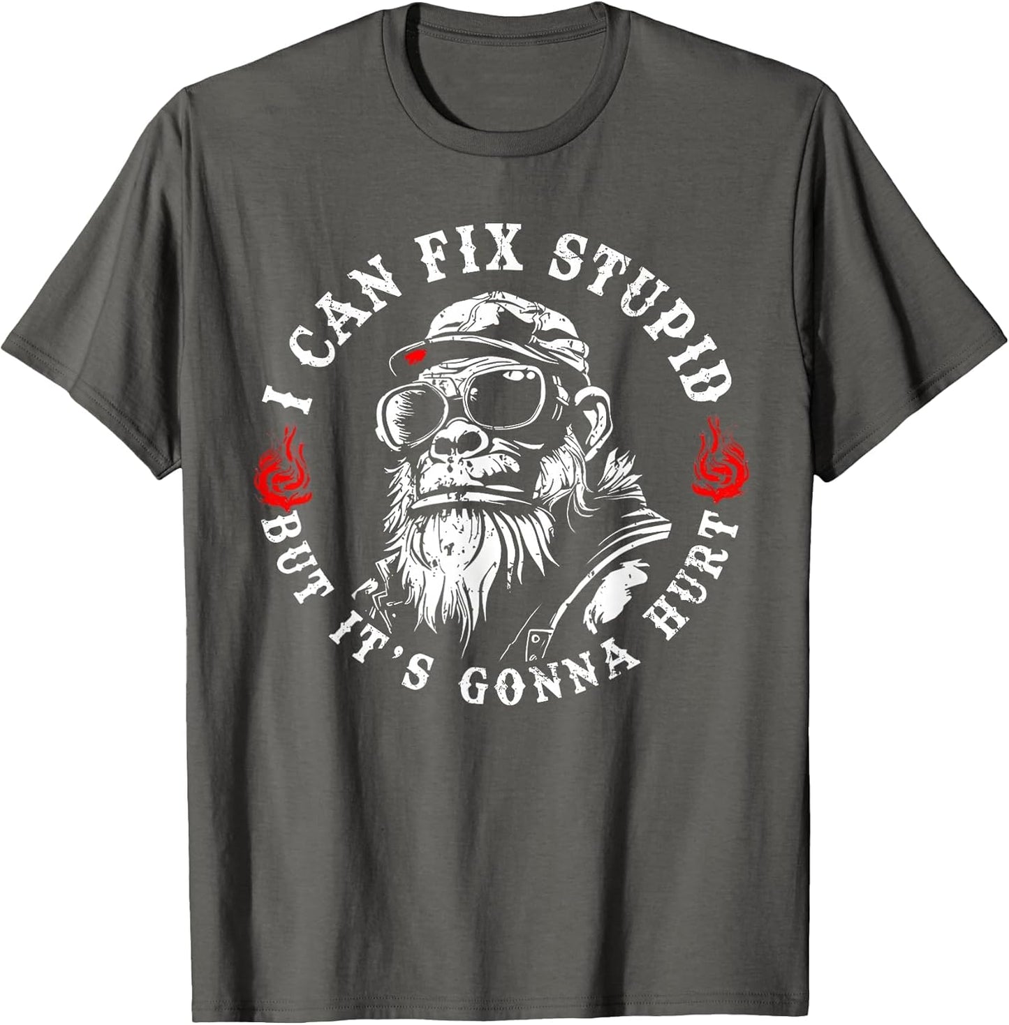 I Can Fix Stupid But It's Gonna Hurt Monkey Vintage Funny