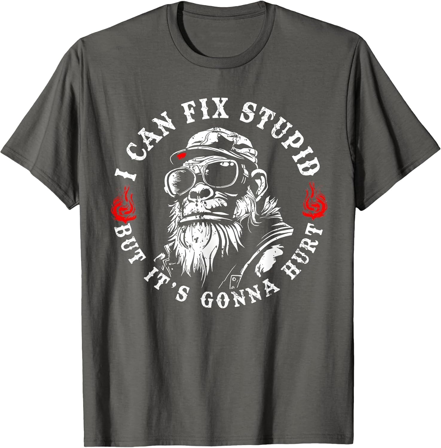 I Can Fix Stupid But It's Gonna Hurt Monkey Vintage Funny