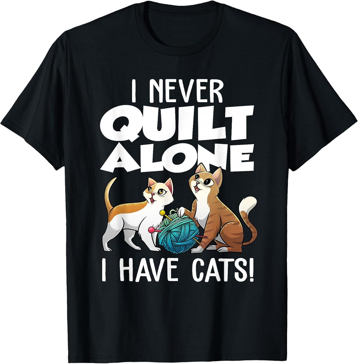 Funny Quilting Art Women Cat Quilt Sewing Quilter