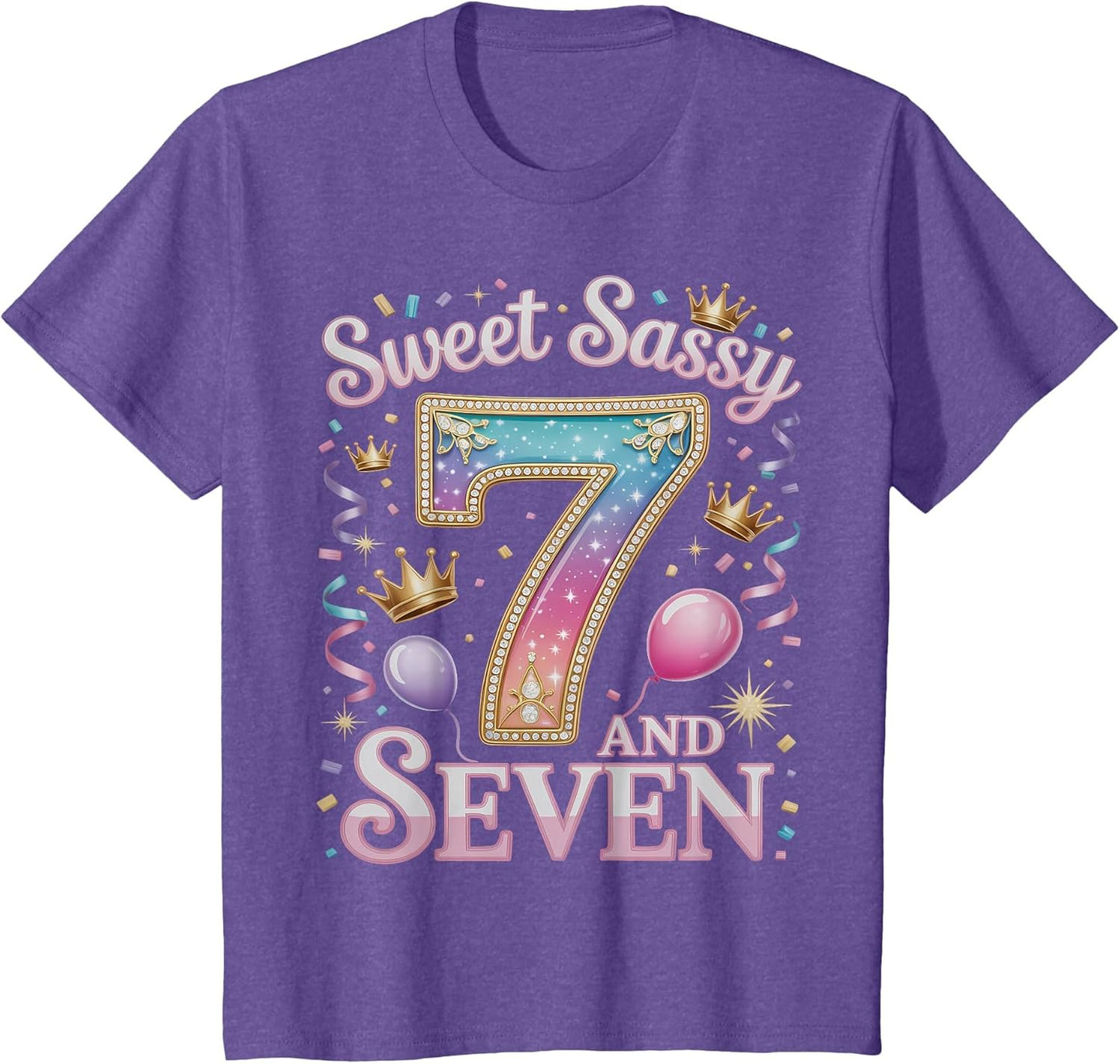 7 Years Sweet Sassy and Seven Girl Outfit 7th Birthday