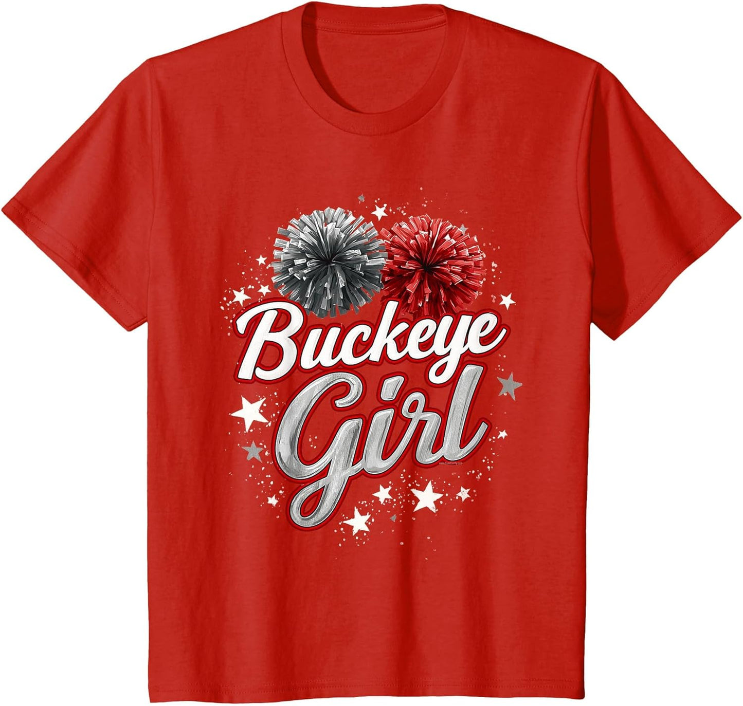 Buckeye Girl Pom-Poms Vintage Sports Ohio Home State