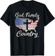 GOD Family Country Christian Cross Vintage USA American Flag