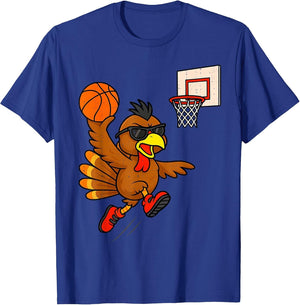 Funny Turkey Basketball Thanksgiving Sport Humor Men Boy Kid