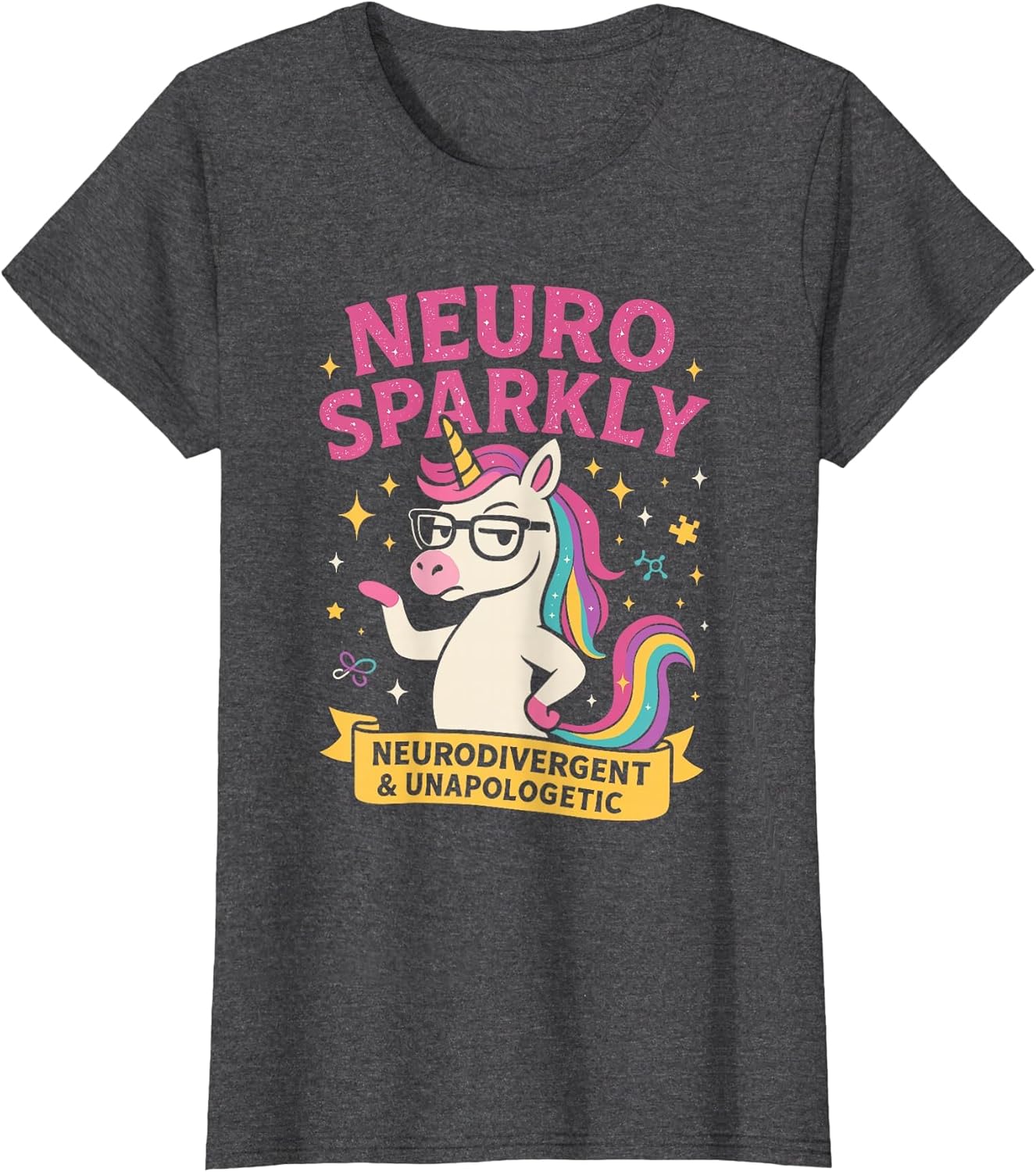 Neuro Sparkly Autism Awareness Neurodivergent ADHD Unicorn