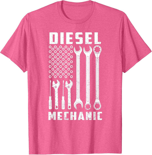 Patriotic Diesel Mechanic Tools Flag American USA
