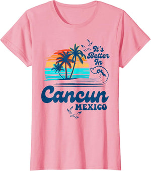 Cancun Mexico Beach Summer Vacation Retro Vintage 80's 70's