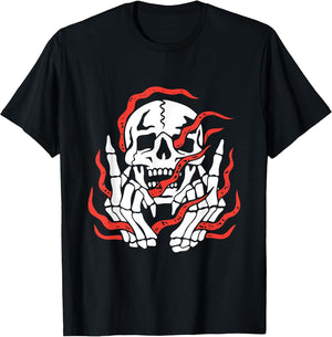 Fire Skeleton Halloween Costume Scary Goth Gothic Skull