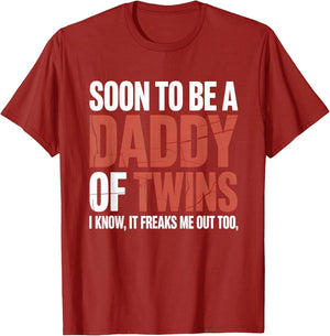 Soon to Be Dad Twins Fatherhood Pregnancy Announcement New D