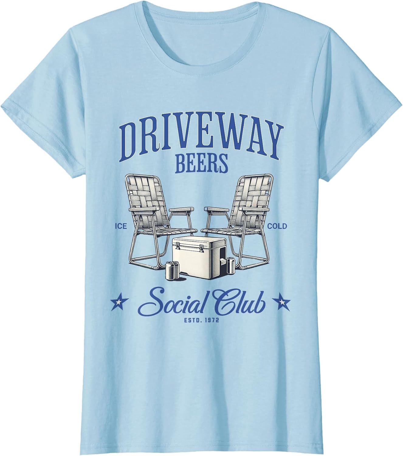 Driveway Beers Social Club Retro Chair Beer Drinker Dads Men