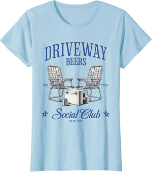 Driveway Beers Social Club Retro Chair Beer Drinker Dads Men