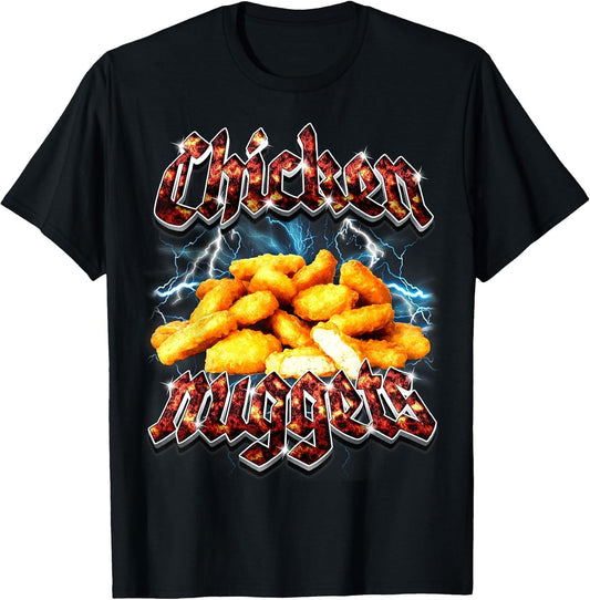 Bootleg Rap Funny Chicken Nuggets Vintage 90s Heavy Metal
