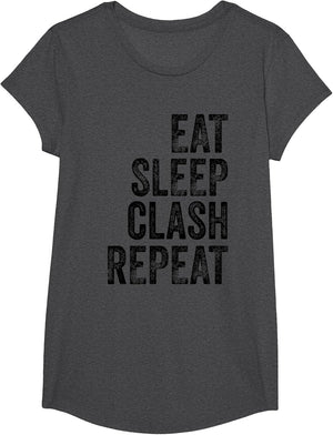 Eat Sleep Clash Repeat Kids Present Child Gamer Boys Girls