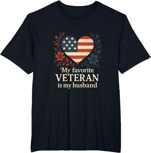 My Favorite Veteran is My Husband - Flag Love