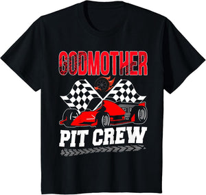 Godmother Pit Crew Racing Family Race Car Birthday Boy