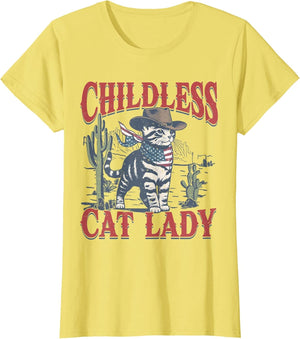Cowboy Cat Childless Cat Lady for Kamala Election Voting
