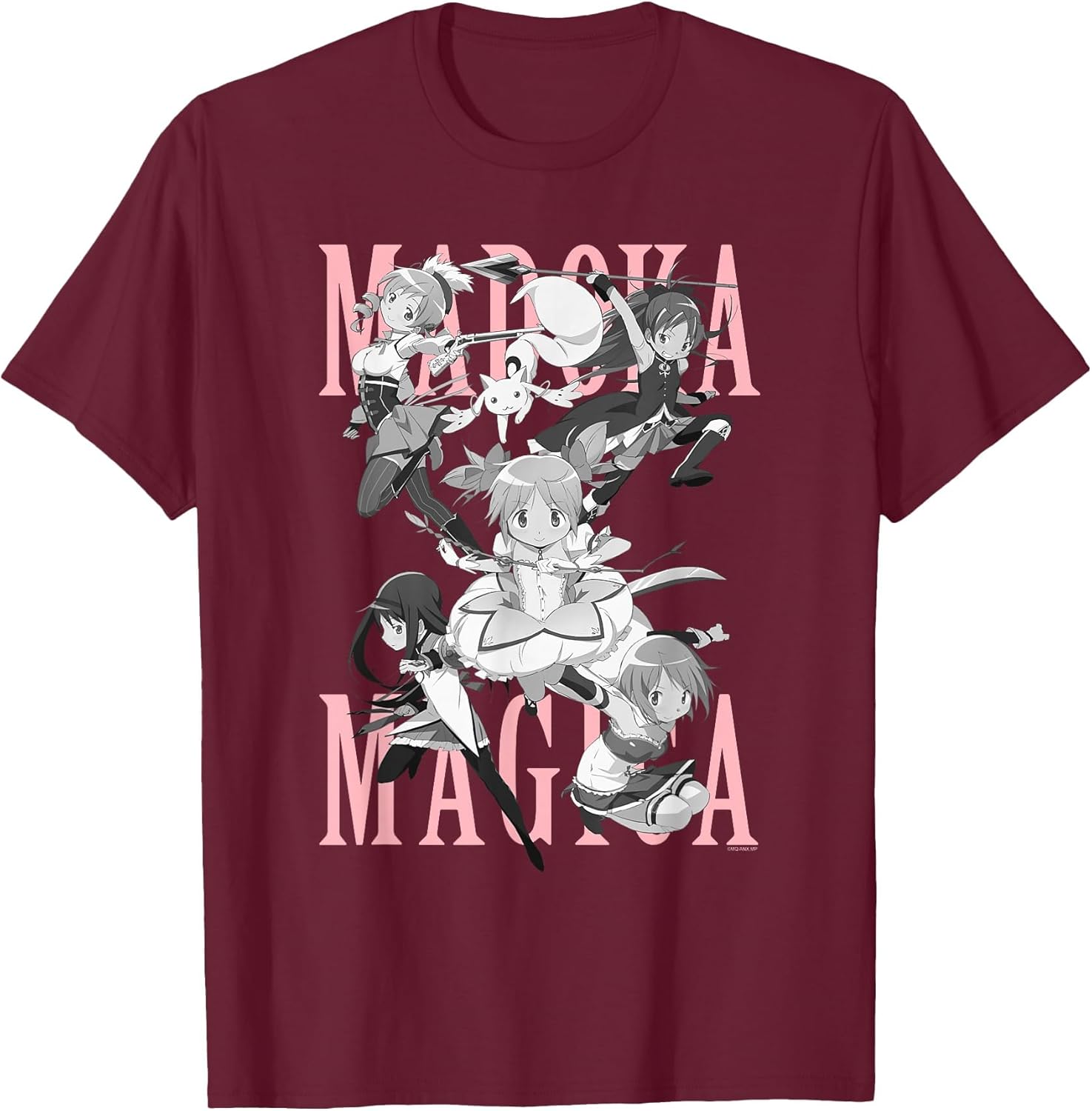 Madoka Magica Black and White Cast Action Pose Anime