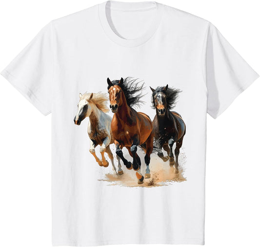 Vintage Horses Lover Graphic Women Boys Girls