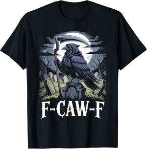 Gothic Grim Reaper Raven on Coffin Dark F-Caw-F Black Crow