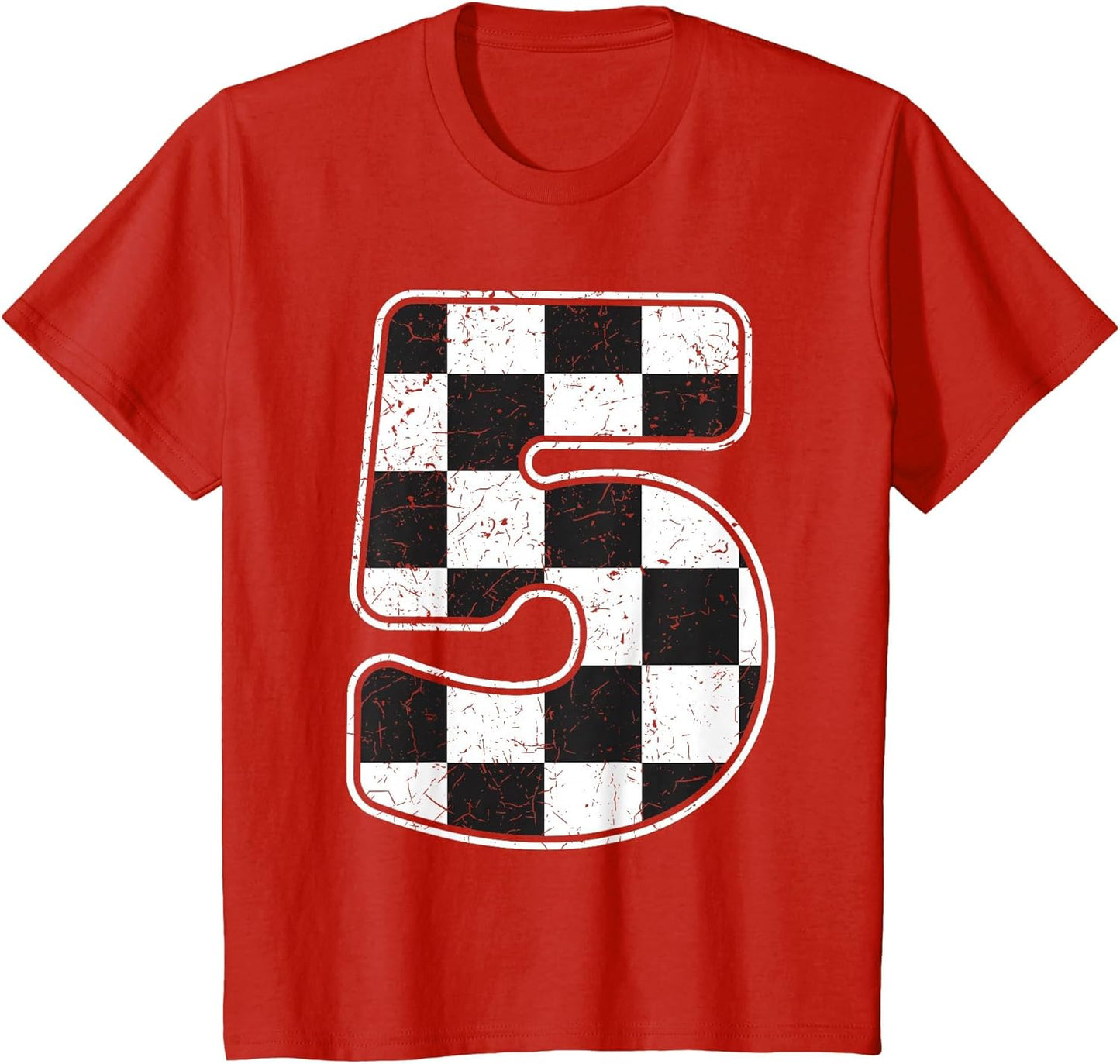 Kids Birthday Boy 5 Five Race Car 5th Birthday Racing Car Flag