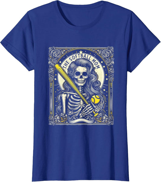 Softball Mom Tarot Card Skeleton Softball Mama Mothers Day