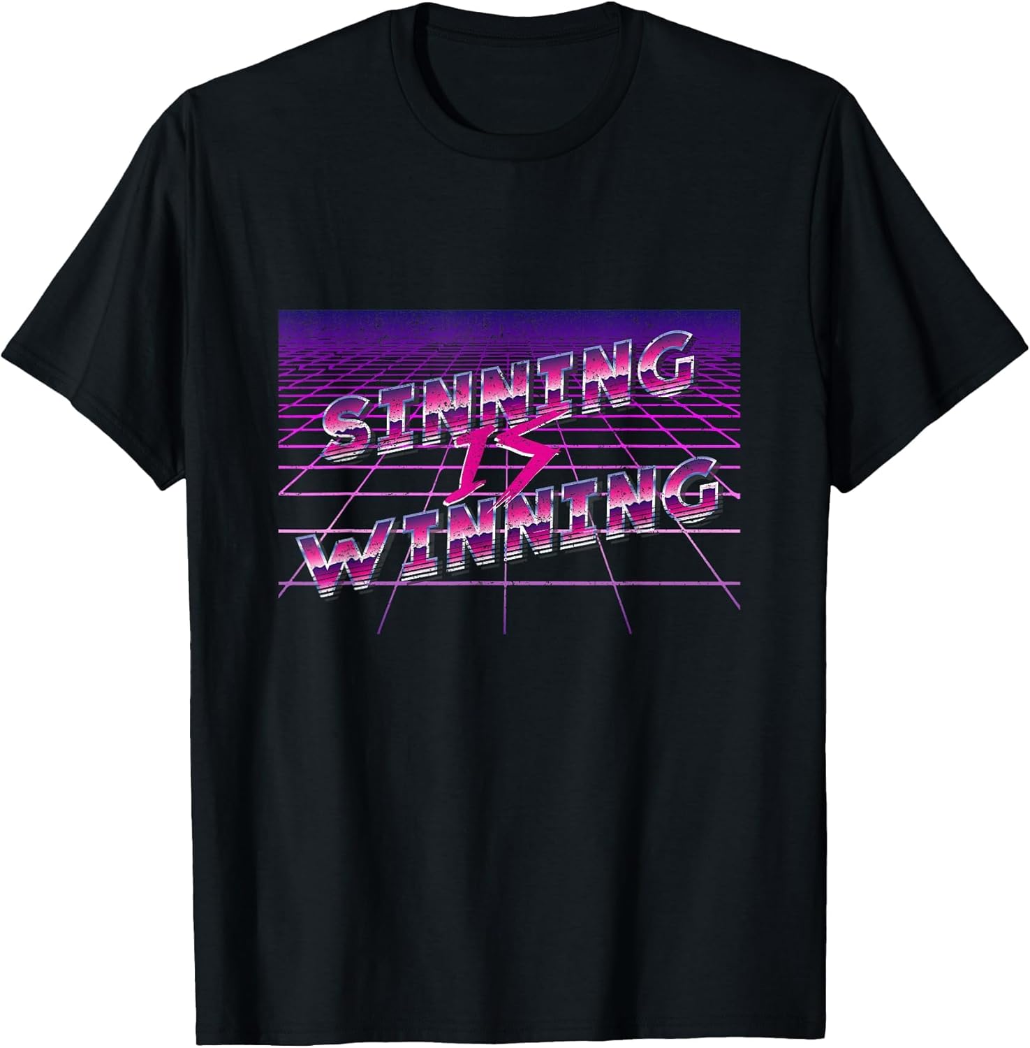 Synthwave Sinning is Winning Vaporwave Aesthetic 80s Retro