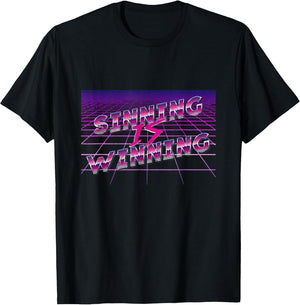 Synthwave Sinning is Winning Vaporwave Aesthetic 80s Retro