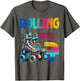 Rolling Into 7 Years Old Roller Skating 7th Birthday Kids