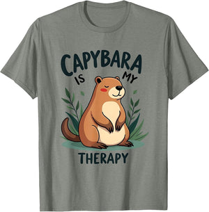 Capybara Is My Therapy Animal Lover Design